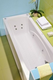 Ванна гідромасажна акрилова прямокутна PoolSpa Klio 160х70 система Smart 1 білий PHP6610ST1C0000
