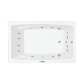 Ванна аэро- и гидромассажная акриловая прямоугольная PoolSpa Fantasy 185х115 система Economy 2 белый PHP1H10SO2C0000