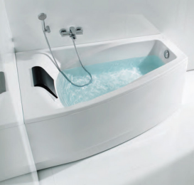 Ванна гидромассажная акриловая угловая Roca Hall WaterAir Plus Option 150х100 см левая белый A24T402000