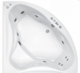 Ванна гидромассажная акриловая угловая PoolSpa Francja 150х150 система Economy 1 белый PHS3410SO1C0000