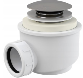 Ванна из искусственного камня Besco Assos 160х70 см с сифоном клик-клак хром Mineral DuraBe белый глянцевый #WMD-160-A