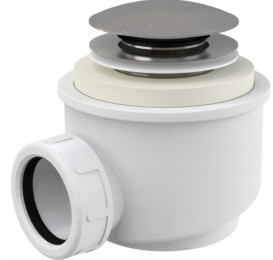 Ванна зі штучного каменю Besco Gloria 160х68 см із сифоном клік-клак хром Mineral DuraBe срібло/білий #WMD-160-GLS