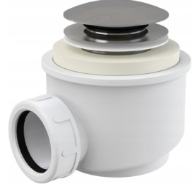 Ванна зі штучного каменю Besco Moya 160х70 см із сифоном клік-клак хром Mineral DuraBe чорний матовий/білий глянсовий #WMMC-160M