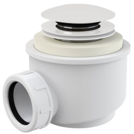 Ванна зі штучного каменю Besco Siya 172х100 см із сифоном клік-клак білий Mineral DuraBe білий глянсовий #WMD-172-SKW