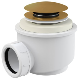 Ванна из искусственного камня Besco Siya 172х100 см с сифоном клик-клак золото Mineral DuraBe черный глянцевый/белый глянцевый #WMD-172-SWG