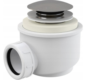 Ванна зі штучного каменю Besco Vera 180х80 см із сифоном клік-клак хром санітарний композит білий #WKV-180-WO