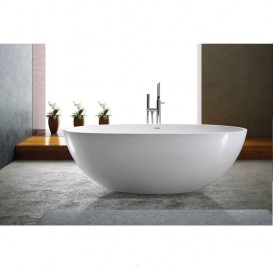 Ванна из искусственного камня Devit Acqua 180х93 см отдельностоящая белый матовый 18090155W