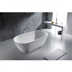 Ванна из искусственного камня Devit Laguna 180х80 см отдельностоящая белый матовый 18080110W