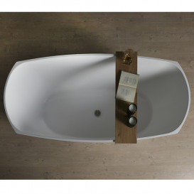 Ванна из искусственного камня Fancy Marble Albert 174,2х77,7 см белый матовый 10175103