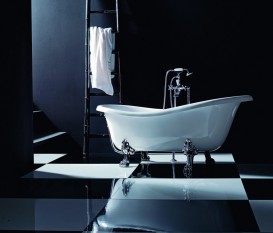 Ванна акриловая Gruppo Treesse Epoca 170х80 см белый фурнитура хром V5071