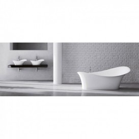 Ванна из искусственного камня Marmorin Alice 179х75 см отдельностоящая белый P 551 180 020 010