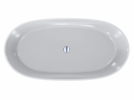 Ванна из искусственного камня Miraggio Molly 160х80 см Miramarble белый 0000964