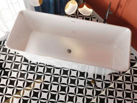 Ванна із штучного каменю Miraggio Bonita 180х75,5 см Miramarble білий 0000265