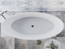 Ванна из искусственного камня Miraggio Madonna 180х80 см Miramarble белый 0000737