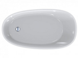 Ванна из искусственного камня Miraggio Valeria 140x74 см литой мрамор Miramarble белый 69125547