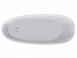 Ванна із штучного каменю Miraggio Marina 174,5x72,5 см литий мармур Miramarble білий 0002005