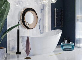 Ванна із штучного каменю Miraggio Marina 174,5x72,5 см литий мармур Miramarble білий 0002005