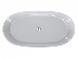 Ванна из искусственного камня Miraggio Molly 160x80 см литой мрамор Miramarble белый 0002111