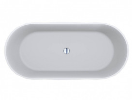 Ванна из искусственного камня Miraggio Sapfire 165x76 см литой мрамор Miramarble белый матовый 0002251