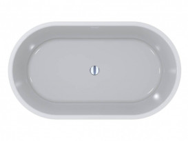 Ванна из искусственного камня Miraggio Helga 150x85 см литой мрамор Miramarble белый 0002545