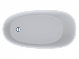 Ванна из искусственного камня Miraggio Valeria 140x74 см литой мрамор Miramarble белый матовый 69125548