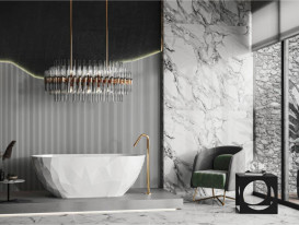 Ванна из искусственного камня Miraggio Sapfire 165x76 см литой мрамор Mirasoft белый 0002252