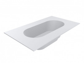 Ванна із штучного каменю Miraggio Layla 240x140 см литий мармур Mirasoft білий 69125670