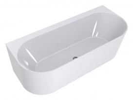 Ванна із штучного каменю Miraggio Bali 170x75 см без переливу литий мармур Miramarble білий 0000264