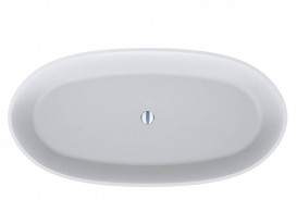 Ванна із штучного каменю Miraggio Estella 167x83 см литий мармур Miramarble білий матовий 0000270