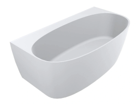 Ванна зі штучного каменю Miraggio Anna 160x85 см литий мармур Mirasoft Technology білий матовий 0001717