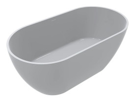 Ванна из искусственного камня Miraggio Greenland 155x80,5 см Miramarble глянцевый белый 8814302