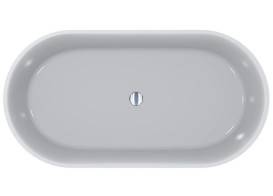 Ванна из искусственного камня Miraggio Greenland 155x80,5 см Miramarble глянцевый белый 8814302