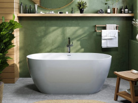 Ванна із штучного каменю Miraggio Greenland 155x80,5 см Miramarble матовий білий 8814303