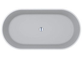 Ванна із штучного каменю Miraggio Greenland 155x80,5 см Miramarble матовий білий 8814303