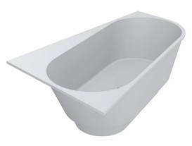 Ванна із штучного каменю Miraggio Layla CL 180x114 см лівостороння Mirasoft Technology білий 8814295