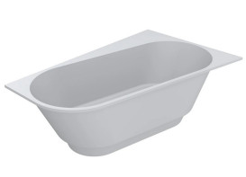 Ванна из искусственного камня Miraggio Layla CL 180x114 см правосторонняя Mirasoft Technology белый 8814296