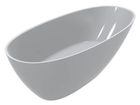 Ванна зі штучного каменю Miraggio Melbourne 168,5x76 см Miramarble глянсовий білий 0001488