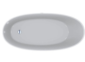 Ванна зі штучного каменю Miraggio Melbourne 168,5x76 см Miramarble глянсовий білий 0001488