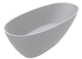 Ванна зі штучного каменю Miraggio Melbourne 168,5x76 см Miramarble матовий білий 0001489