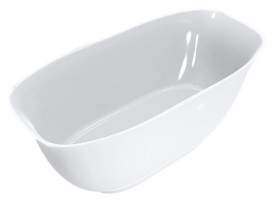 Ванна из искусственного камня Miraggio Santorini 164,5x80,5 см Miramarble глянцевый белый 0000609