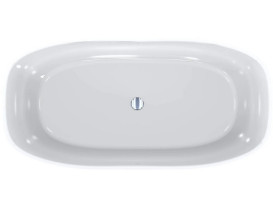 Ванна из искусственного камня Miraggio Santorini 164,5x80,5 см Miramarble глянцевый белый 0000609
