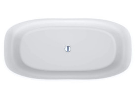 Ванна из искусственного камня Miraggio Santorini 164,5x80,5 см Miramarble матовый белый 0000776