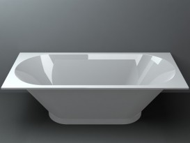 Ванна из искусственного камня Miraggio Tasmania 180х80 см белый глянцевый 0000280