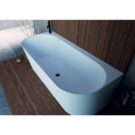 Ванна з штучного каменю Miraggio Bali 170х75 см овальна білий глянцевий 0000262