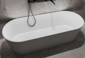 Ванна из искусственного камня Miraggio PROVIDENCE 170х70 см овальная белый глянцевый 0000276
