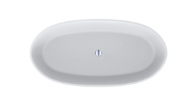 Ванна з штучного каменю Miraggio Estella 168x83 см овальна білий матовий 0000268