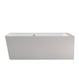Ванна з штучного каменю PoolSpa Adapto 180x80 см асимметрична R права з ніжками та сифоном білий глянсовий PWKCR10ZPSC0000