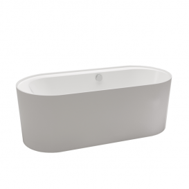Ванна з штучного каменю PoolSpa Pia 184x82 см окремо стояча з сифоном білий PWKFS10PPSC0000