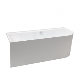 Ванна з штучного каменю PoolSpa Pia 180x80 см асимметрична L ліва з ніжками та сифоном білий PWKCL10PPSC0000