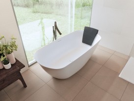 Ванна из искусственного камня Riho Bilo 165х77 см белый матовый BS6500500000000